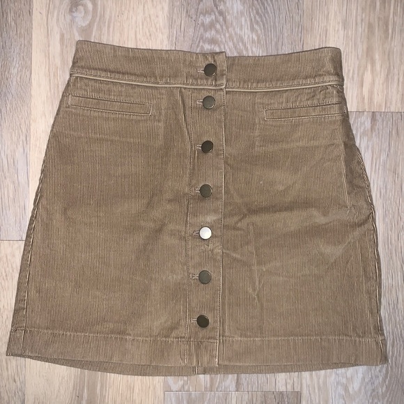 LAST CHANCE Button Corduroy Skirt - Picture 1 of 2
